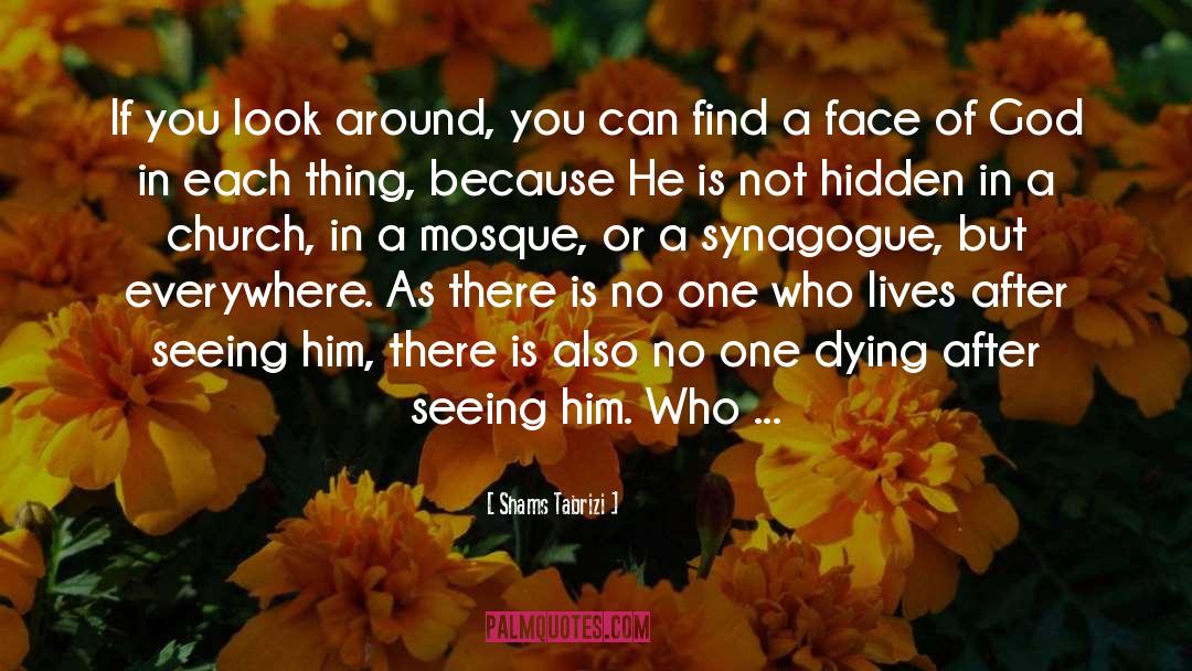 Shams Tabrizi Quotes: If you look around, you