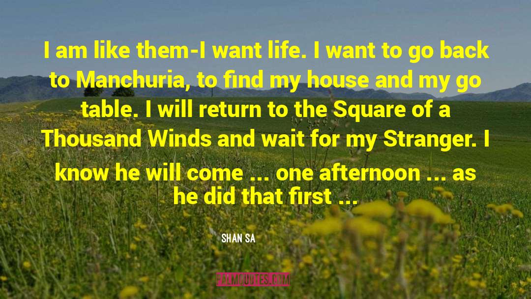 Shan Sa Quotes: I am like them-I want