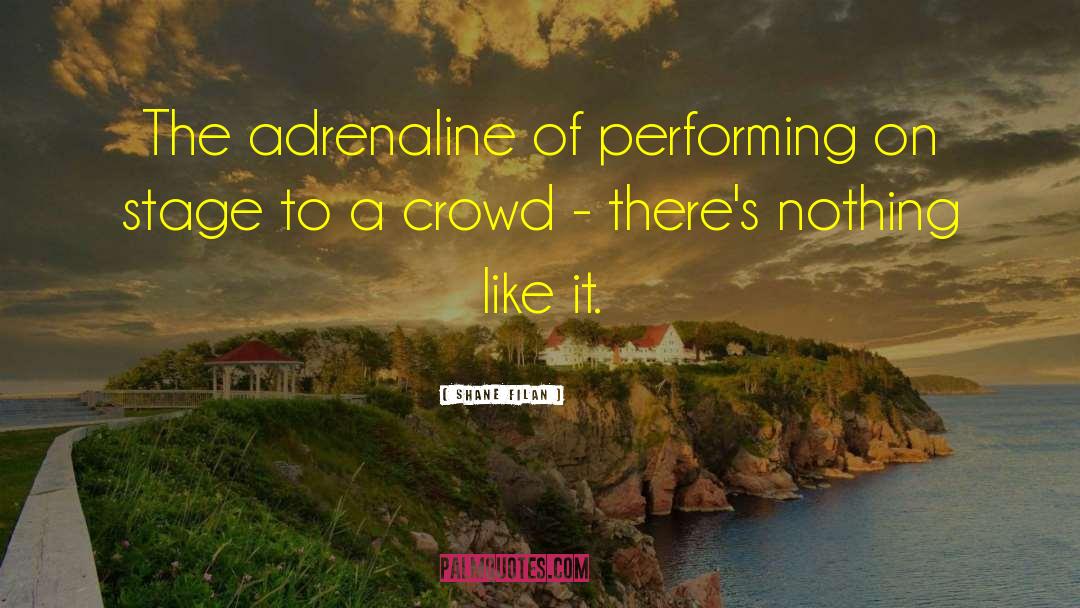 Shane Filan Quotes: The adrenaline of performing on