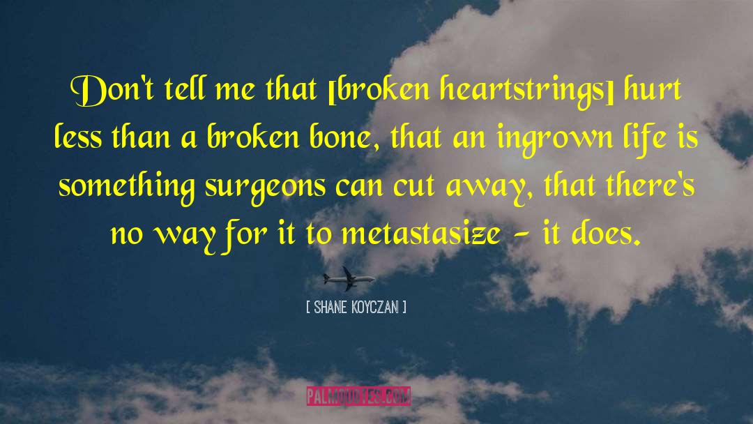 Shane Koyczan Quotes: Don't tell me that [broken