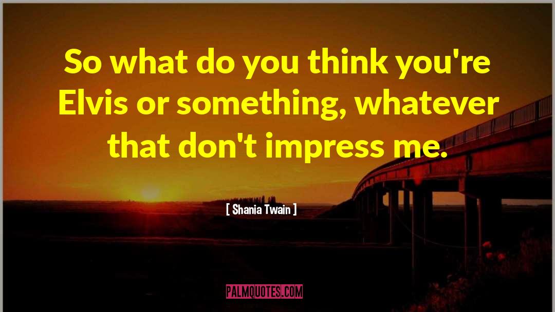 Shania Twain Quotes: So what do you think