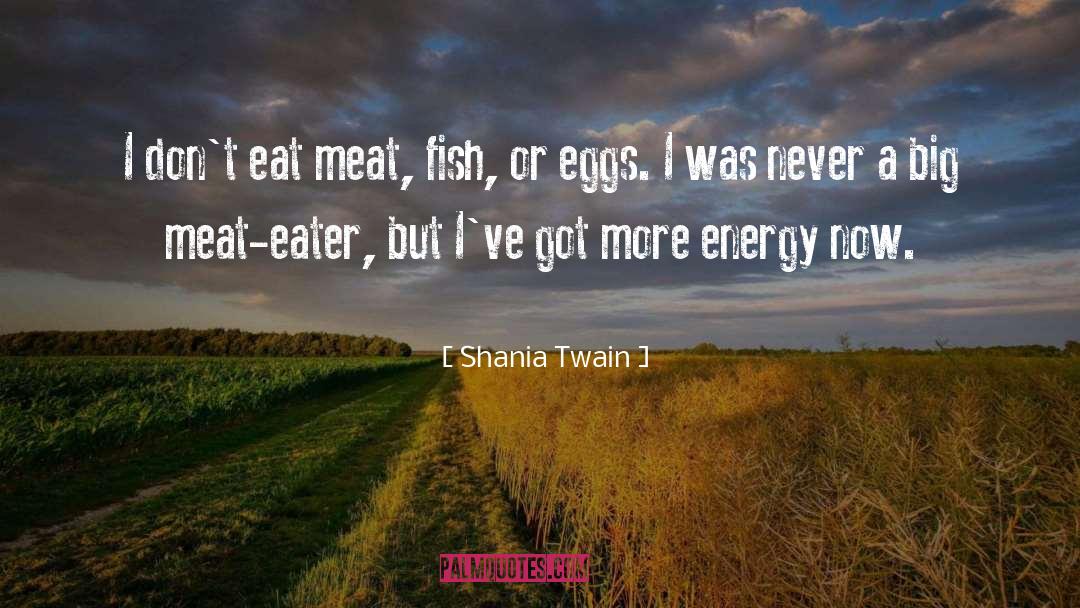 Shania Twain Quotes: I don't eat meat, fish,