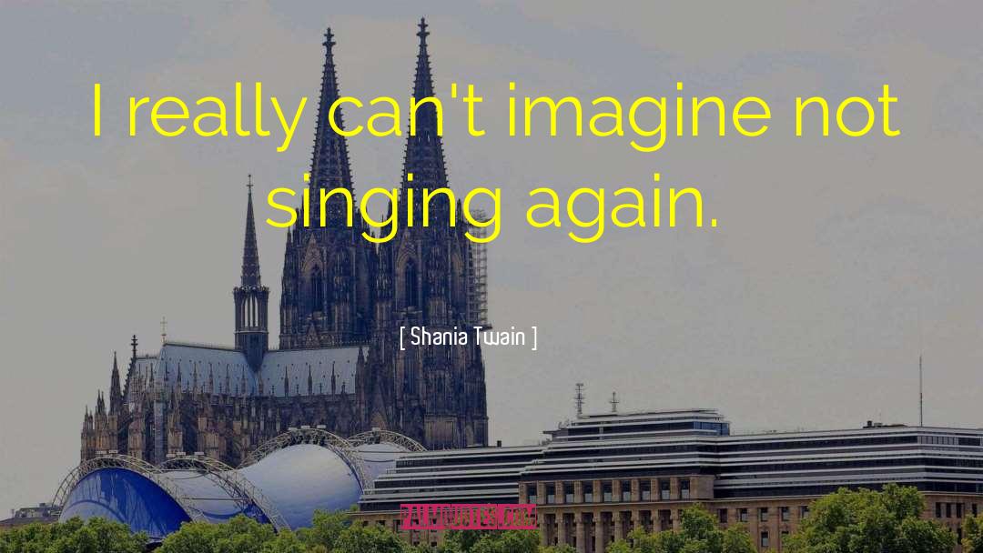 Shania Twain Quotes: I really can't imagine not