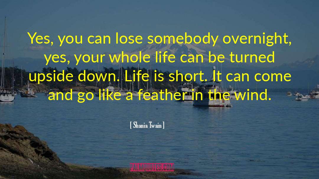Shania Twain Quotes: Yes, you can lose somebody