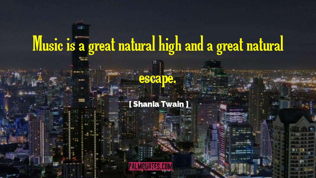 Shania Twain Quotes: Music is a great natural