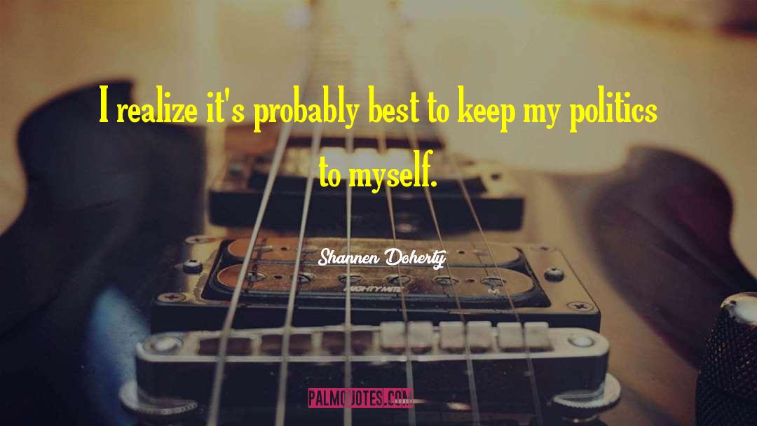 Shannen Doherty Quotes: I realize it's probably best