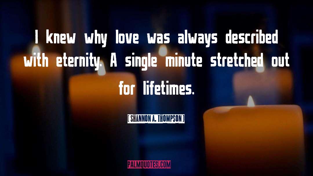 Shannon A. Thompson Quotes: I knew why love was