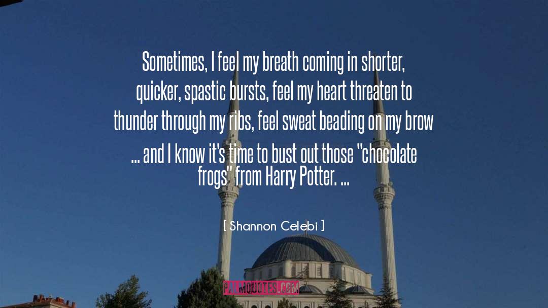 Shannon Celebi Quotes: Sometimes, I feel my breath