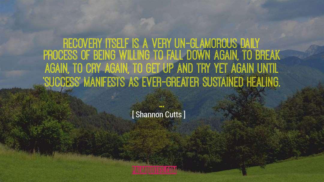 Shannon Cutts Quotes: Recovery itself is a very