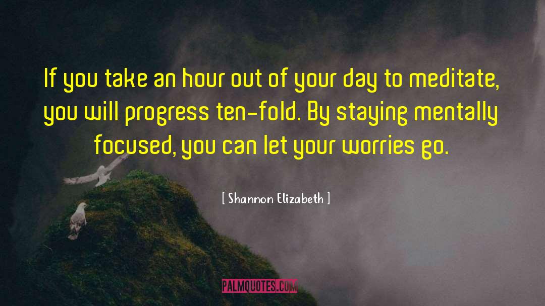 Shannon Elizabeth Quotes: If you take an hour