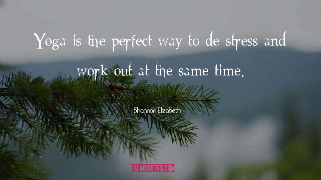 Shannon Elizabeth Quotes: Yoga is the perfect way