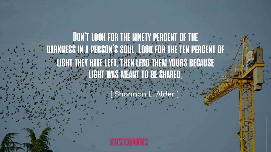 Shannon L. Alder Quotes: Don't look for the ninety