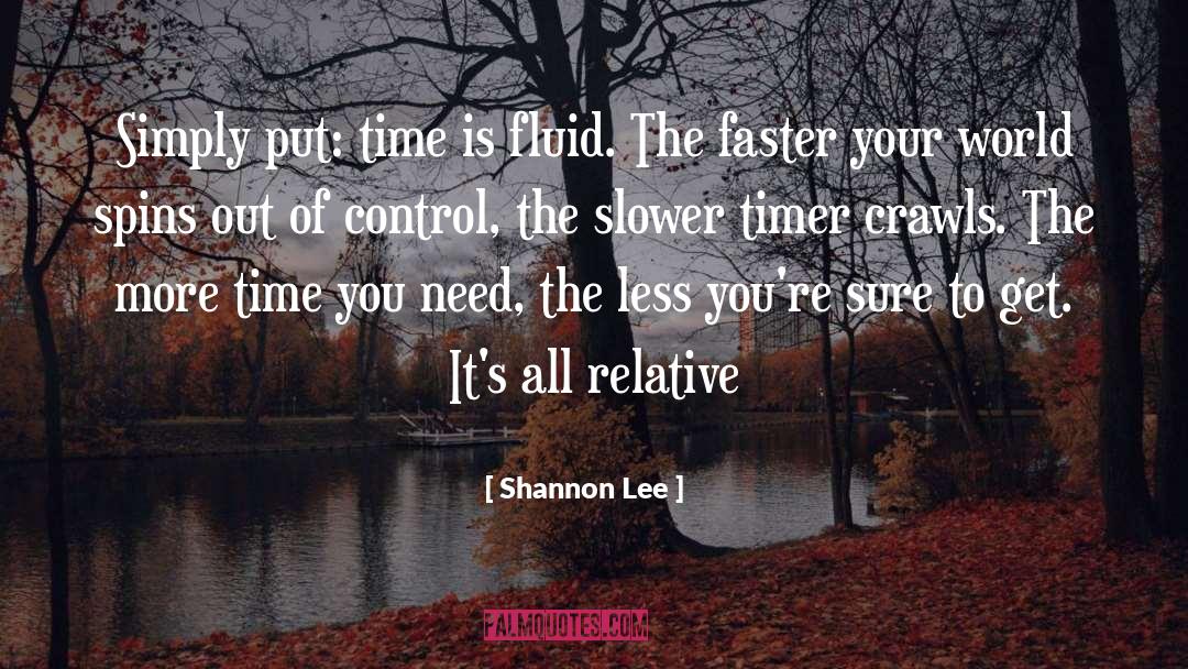 Shannon Lee Quotes: Simply put: time is fluid.