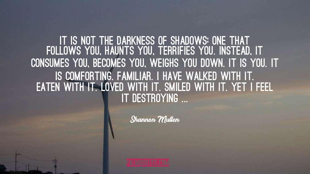 Shannon Mullen Quotes: It is not the darkness