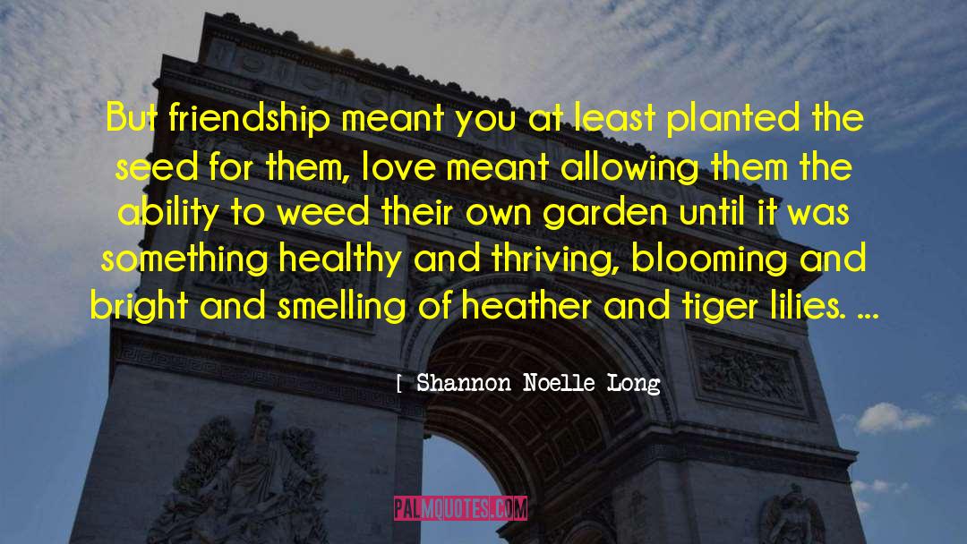 Shannon Noelle Long Quotes: But friendship meant you at