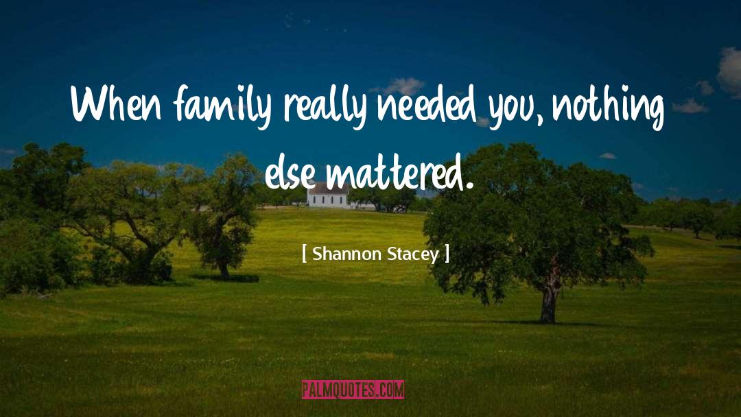 Shannon Stacey Quotes: When family really needed you,
