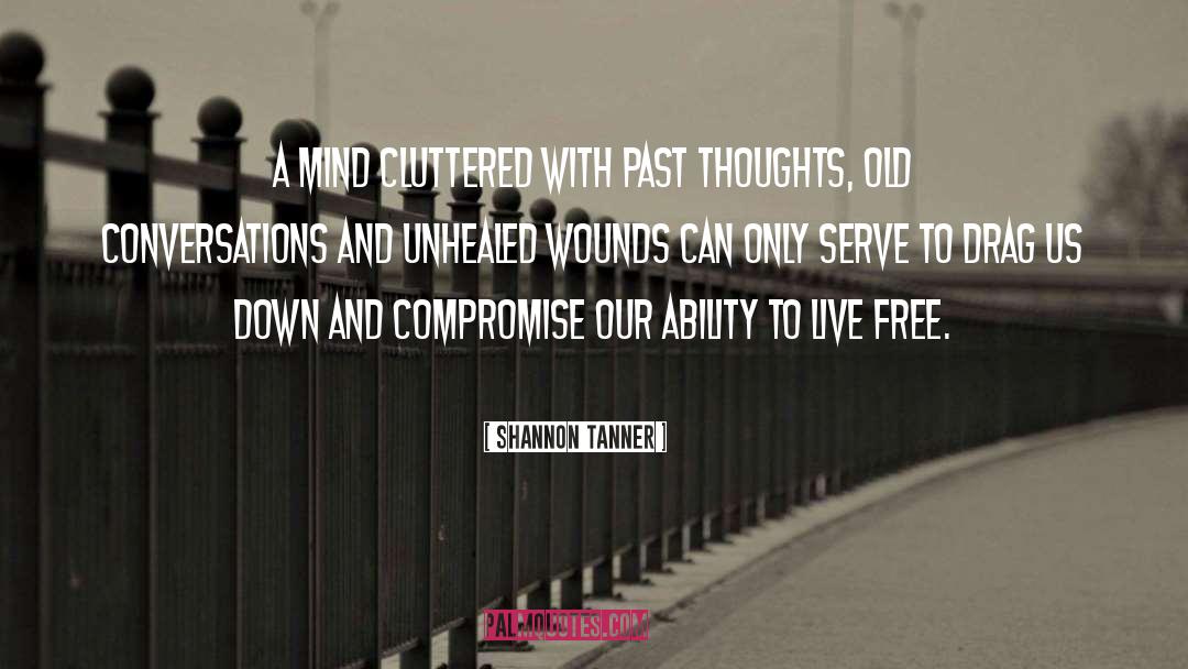 Shannon Tanner Quotes: A mind cluttered with past