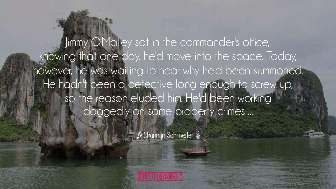 Shannyn Schroeder Quotes: Jimmy O'Malley sat in the