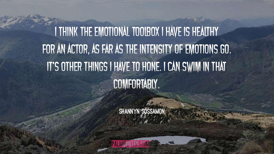 Shannyn Sossamon Quotes: I think the emotional toolbox