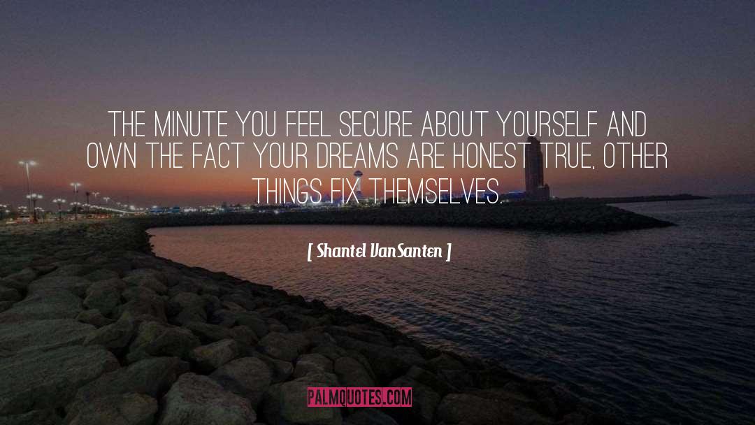 Shantel VanSanten Quotes: The minute you feel secure