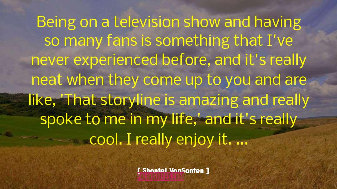 Shantel VanSanten Quotes: Being on a television show