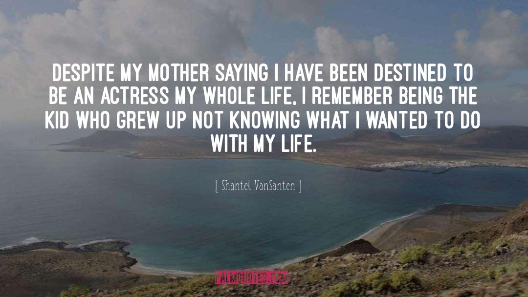 Shantel VanSanten Quotes: Despite my mother saying I