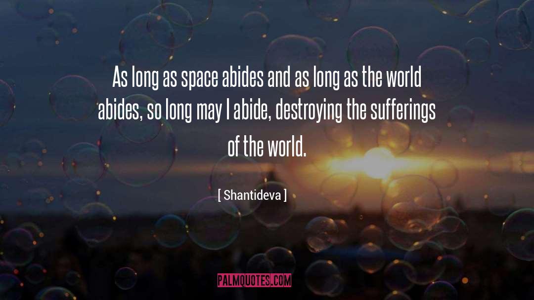 Shantideva Quotes: As long as space abides