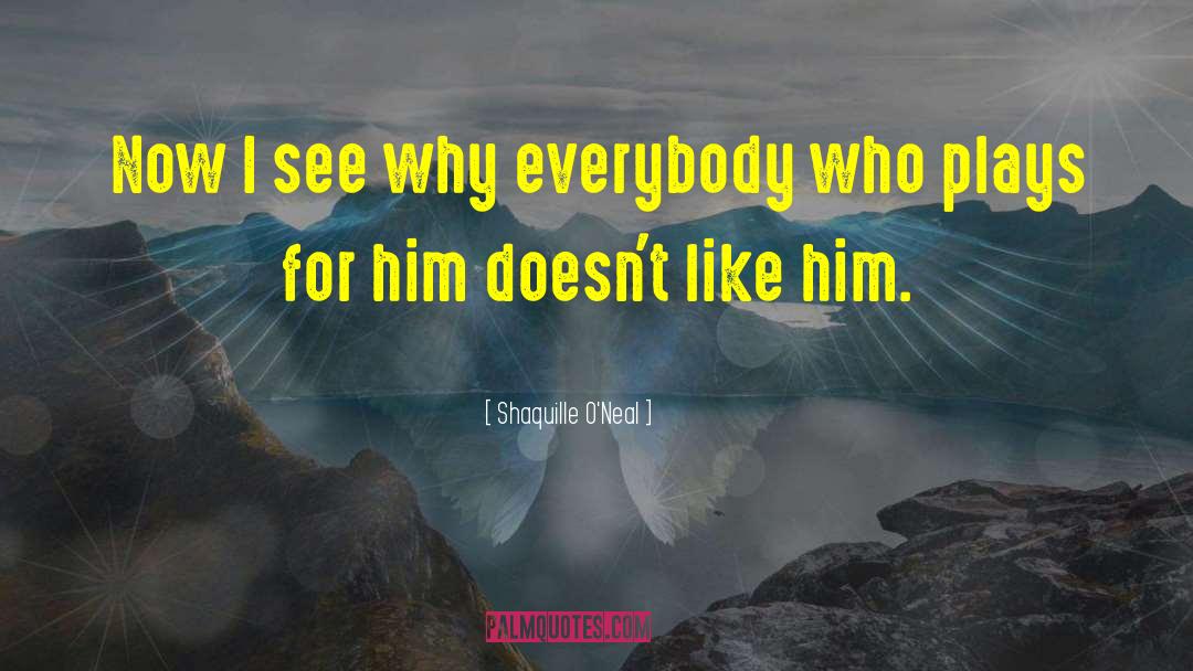 Shaquille O'Neal Quotes: Now I see why everybody