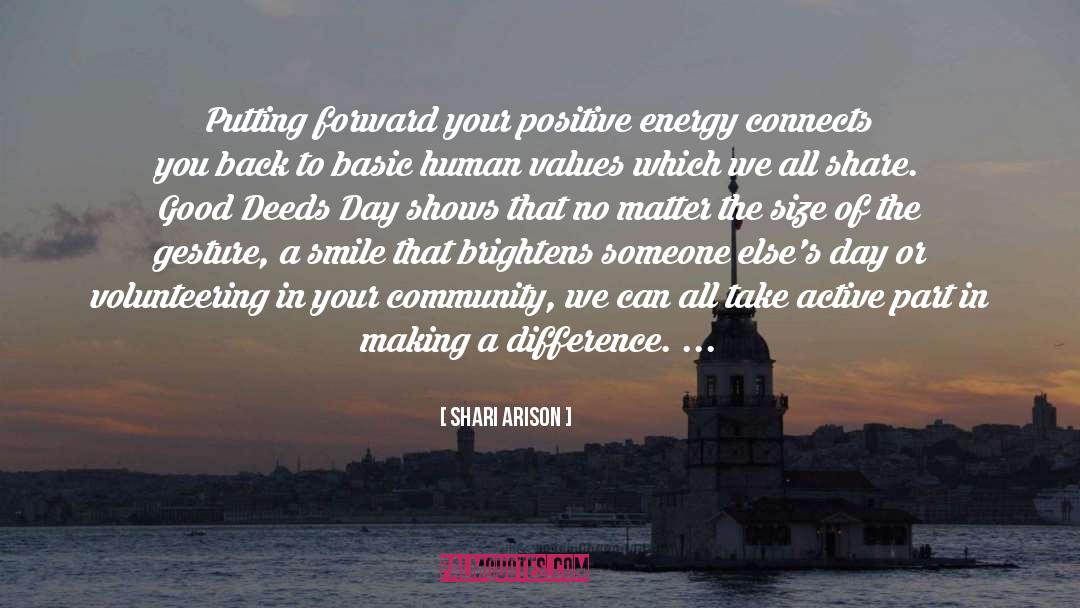 Shari Arison Quotes: Putting forward your positive energy