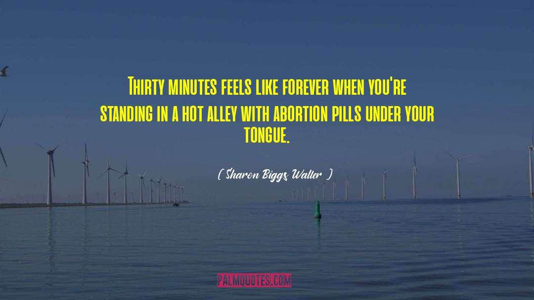 Sharon Biggs Waller Quotes: Thirty minutes feels like forever