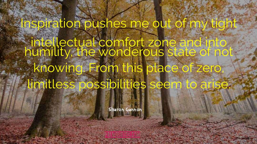 Sharon Gannon Quotes: Inspiration pushes me out of