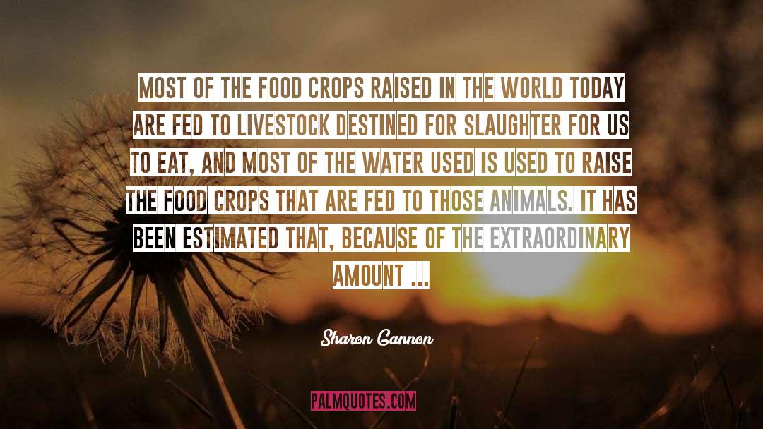 Sharon Gannon Quotes: Most of the food crops
