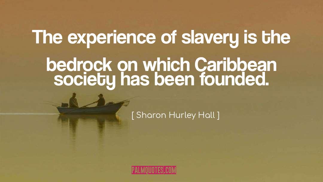 Sharon Hurley Hall Quotes: The experience of slavery is