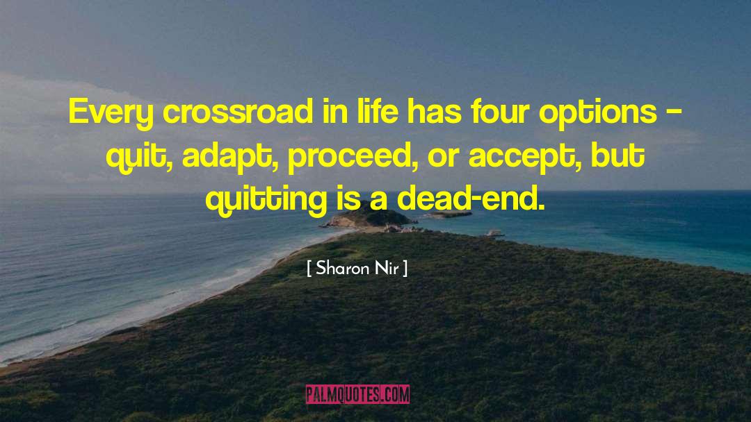 Sharon Nir Quotes: Every crossroad in life has