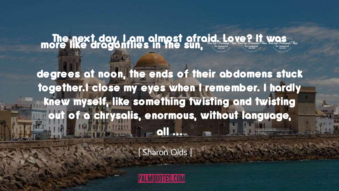 Sharon Olds Quotes: The next day, I am