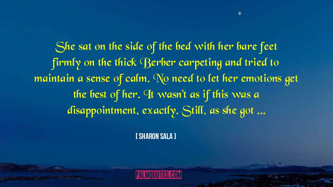 Sharon Sala Quotes: She sat on the side