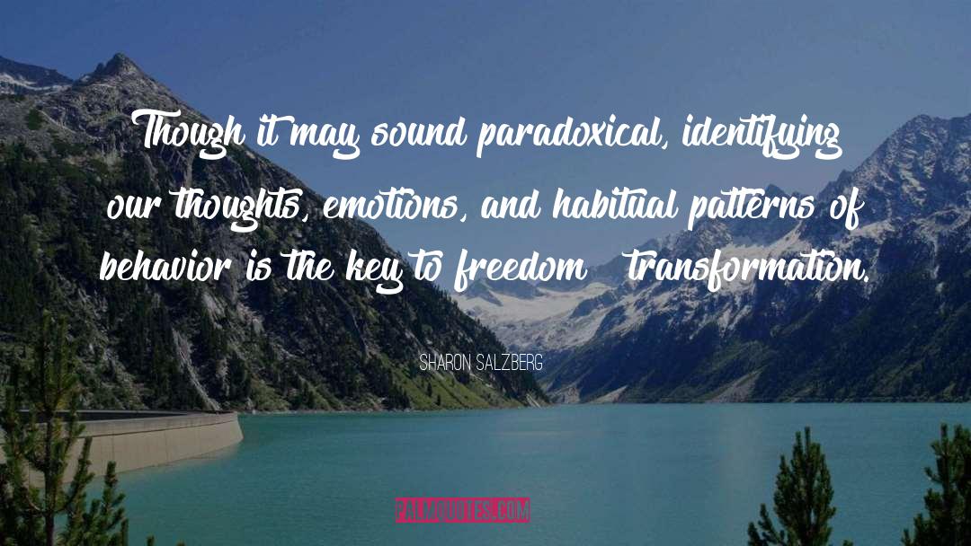 Sharon Salzberg Quotes: Though it may sound paradoxical,