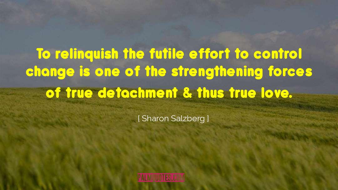 Sharon Salzberg Quotes: To relinquish the futile effort