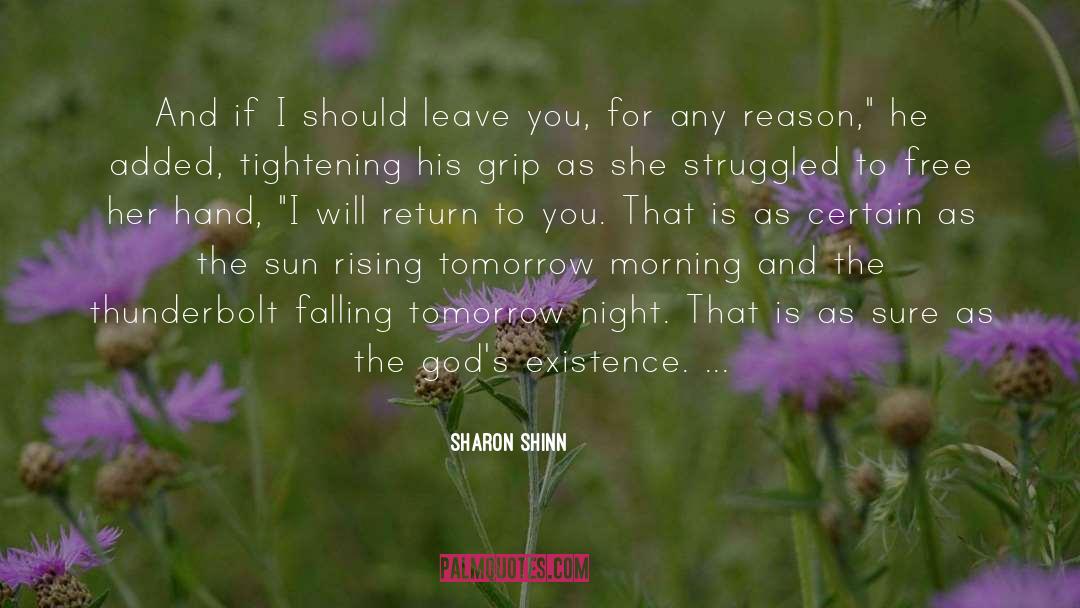 Sharon Shinn Quotes: And if I should leave