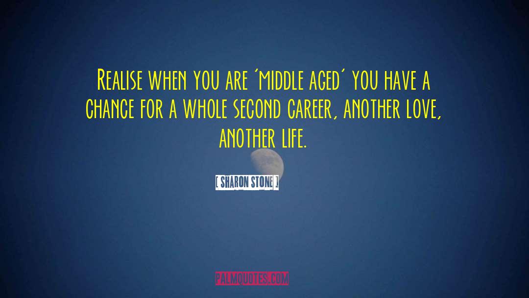 Sharon Stone Quotes: Realise when you are 'middle