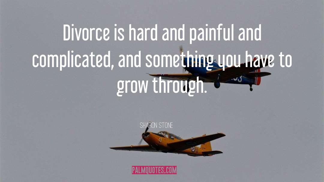 Sharon Stone Quotes: Divorce is hard and painful
