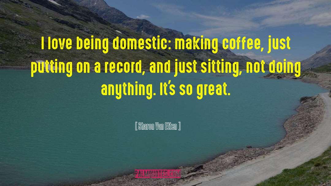 Sharon Van Etten Quotes: I love being domestic: making