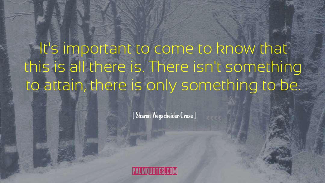 Sharon Wegscheider-Cruse Quotes: It's important to come to