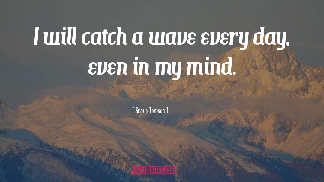 Shaun Tomson Quotes: I will catch a wave