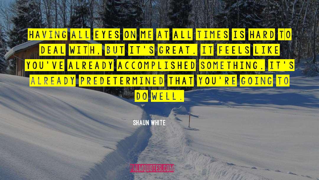 Shaun White Quotes: Having all eyes on me