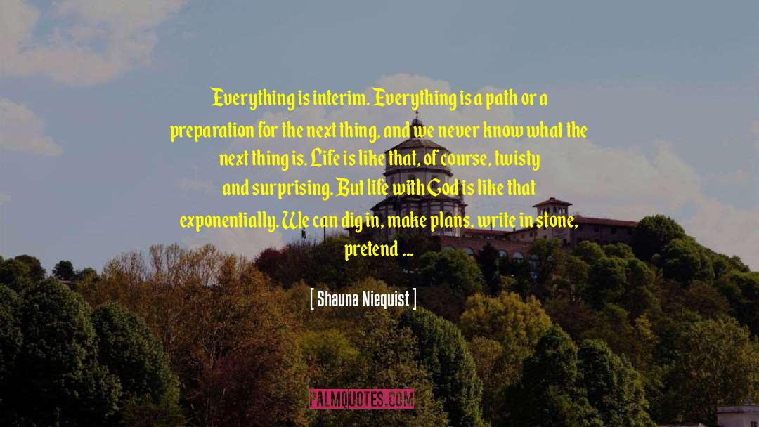 Shauna Niequist Quotes: Everything is interim. Everything is