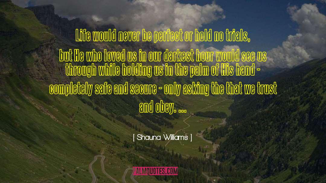 Shauna Williams Quotes: Life would never be perfect