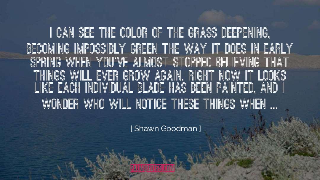 Shawn Goodman Quotes: I can see the color