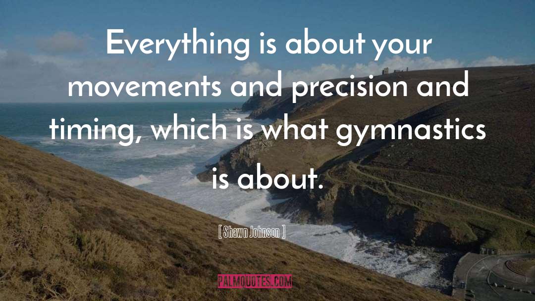 Shawn Johnson Quotes: Everything is about your movements