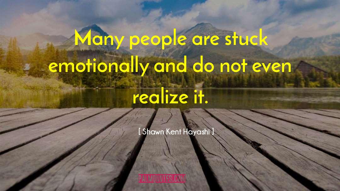 Shawn Kent Hayashi Quotes: Many people are stuck emotionally